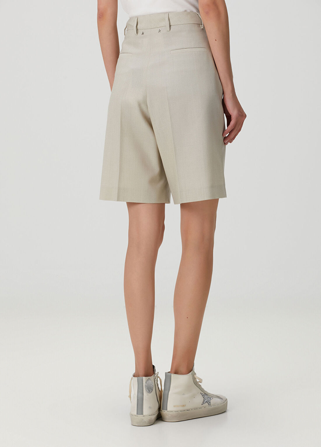 Golden Goose Bej Yün Şort görsel 4