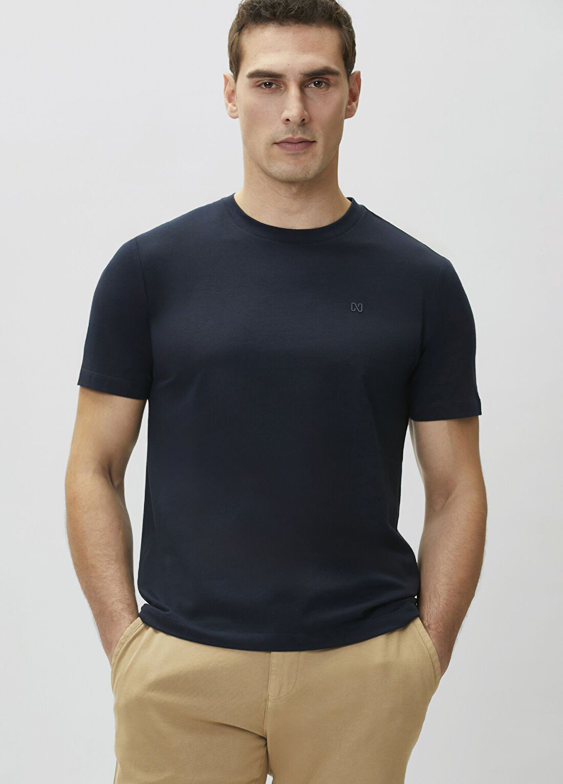 Network Lacivert Basic T-shirt