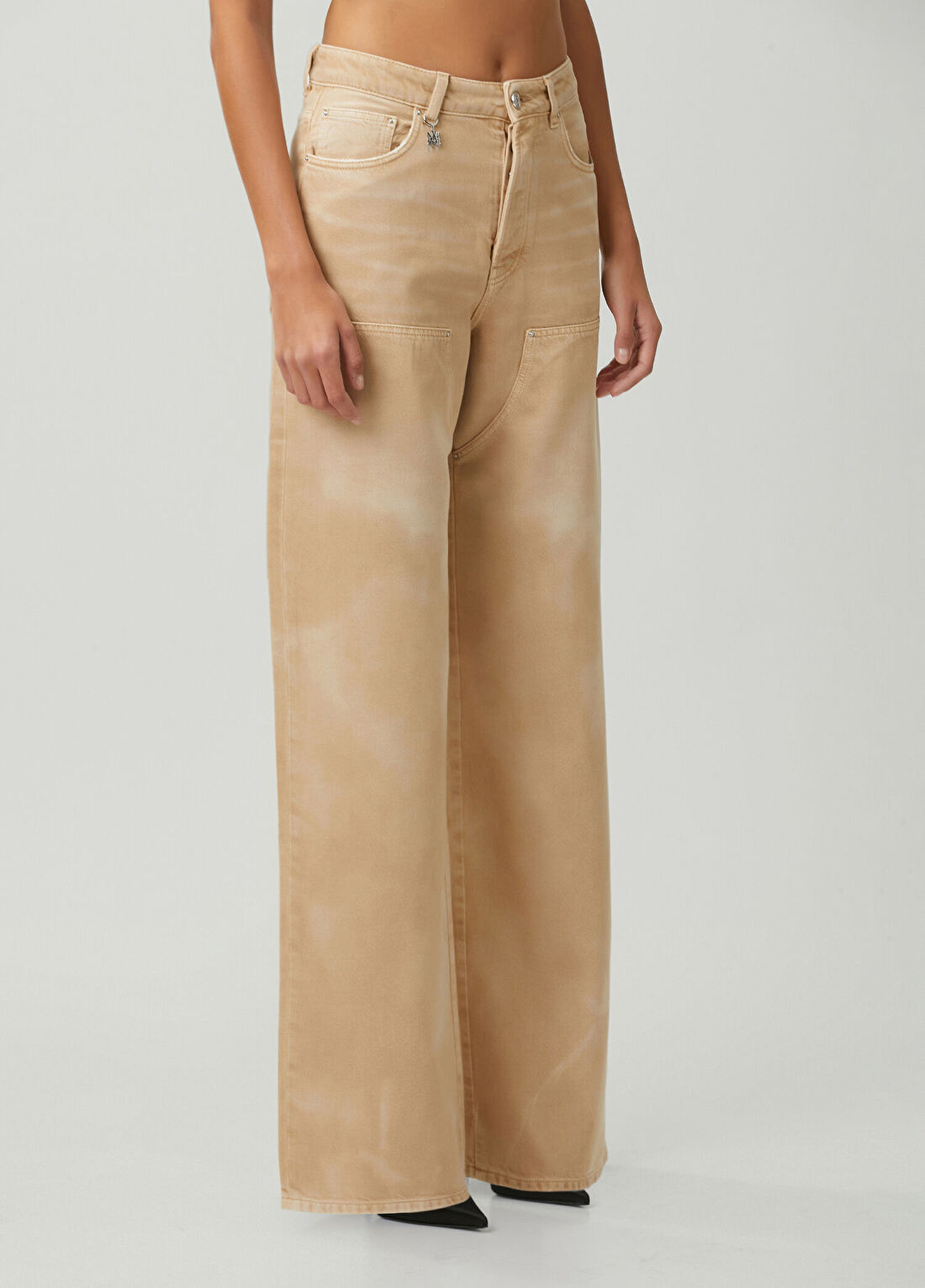 Amiri Bej Wide Leg Jean Pantolon görsel 3