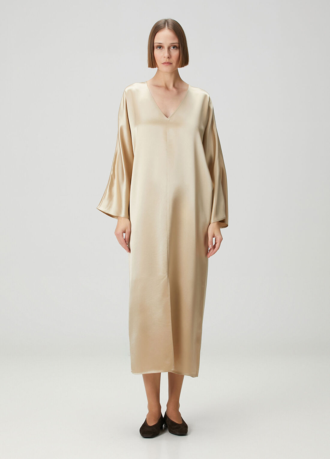 By Malene Birger Lucina Gold Midi Elbise