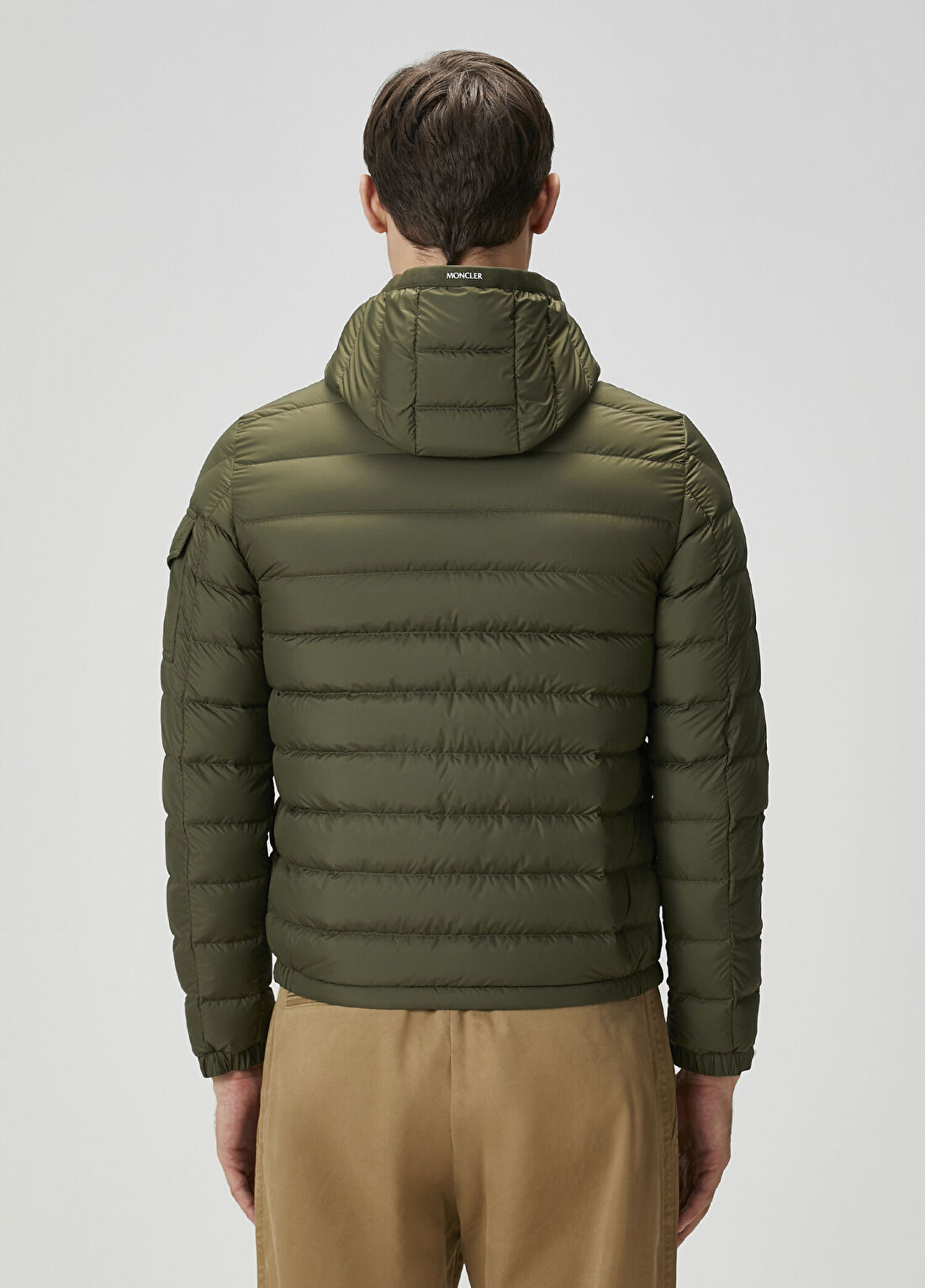 Moncler Haki Kapüşonlu Puff Mont görsel 4