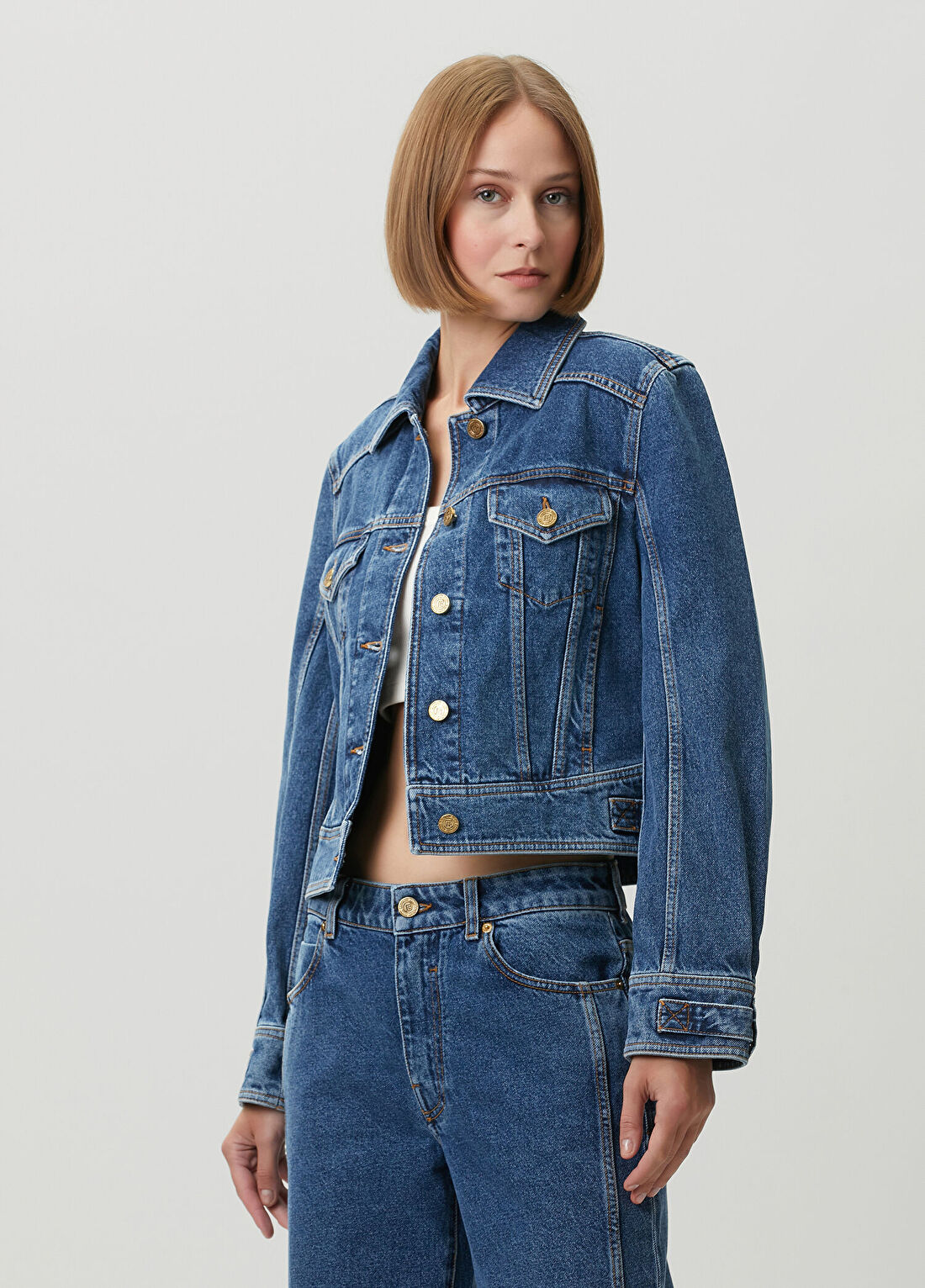 Balmain Mavi Denim Ceket