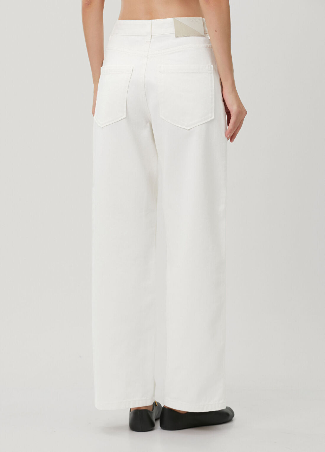 Loewe Beyaz Baggy Jean Pantolon görsel 3