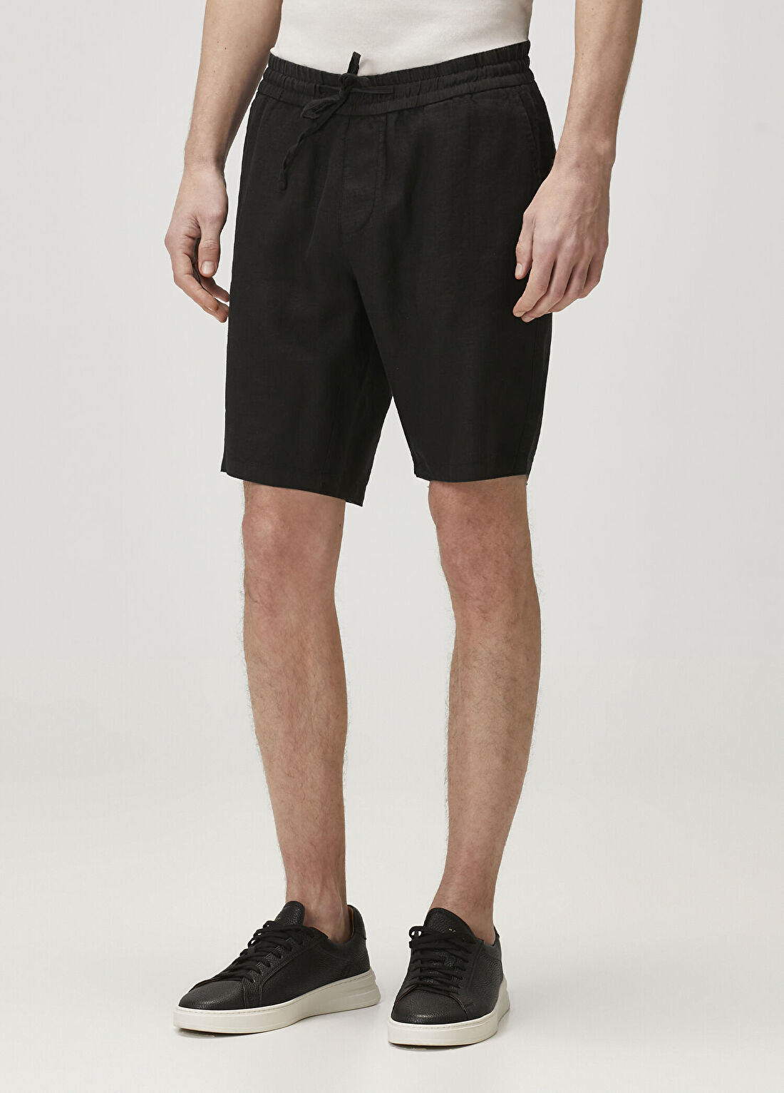 Beymen Collection Siyah Keten Bermuda görsel 2