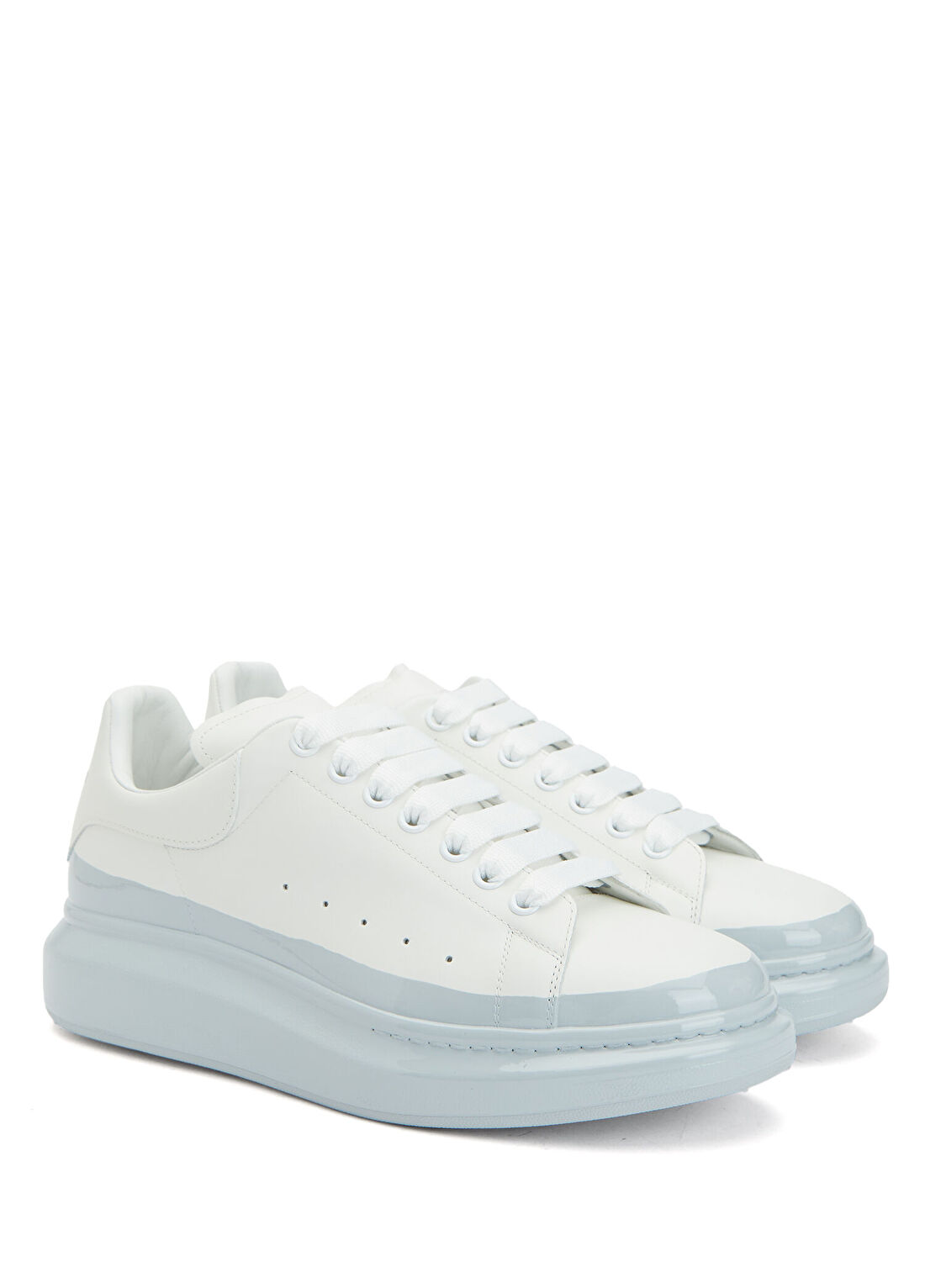 McQueen Oversized Mavi Beyaz Erkek Deri Sneaker görsel 2
