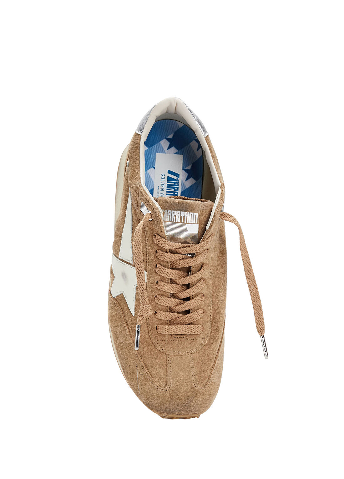 Golden Goose Bej Beyaz Kadın Deri Sneaker görsel 4