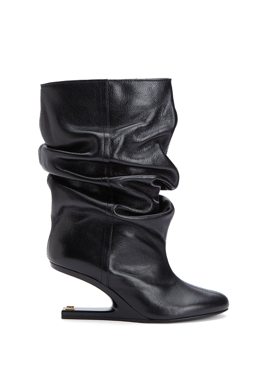 Balmain No Wedge Siyah Kadın Deri Çizme