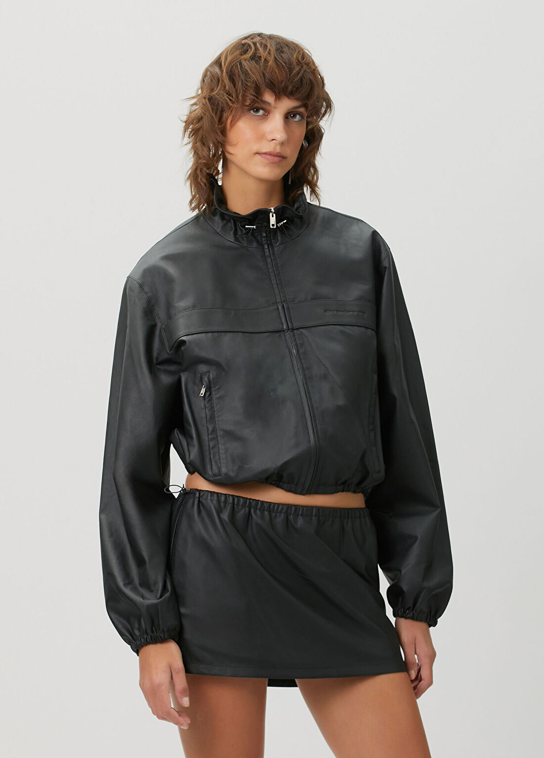 Alexander Wang Siyah Deri Ceket görsel 3