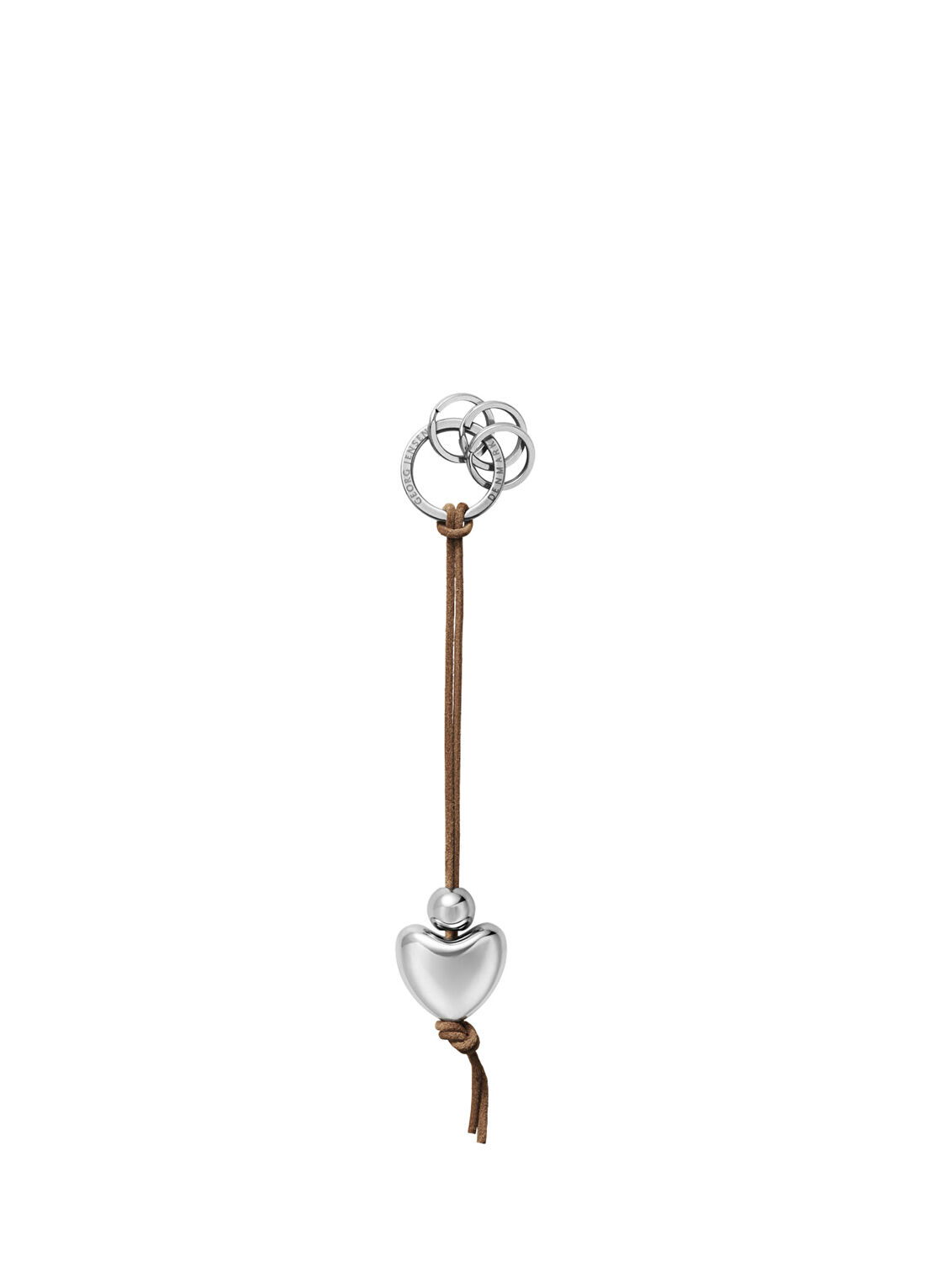 Georg Jensen Ucu Kalp Figürlü Deri Anahtarlık