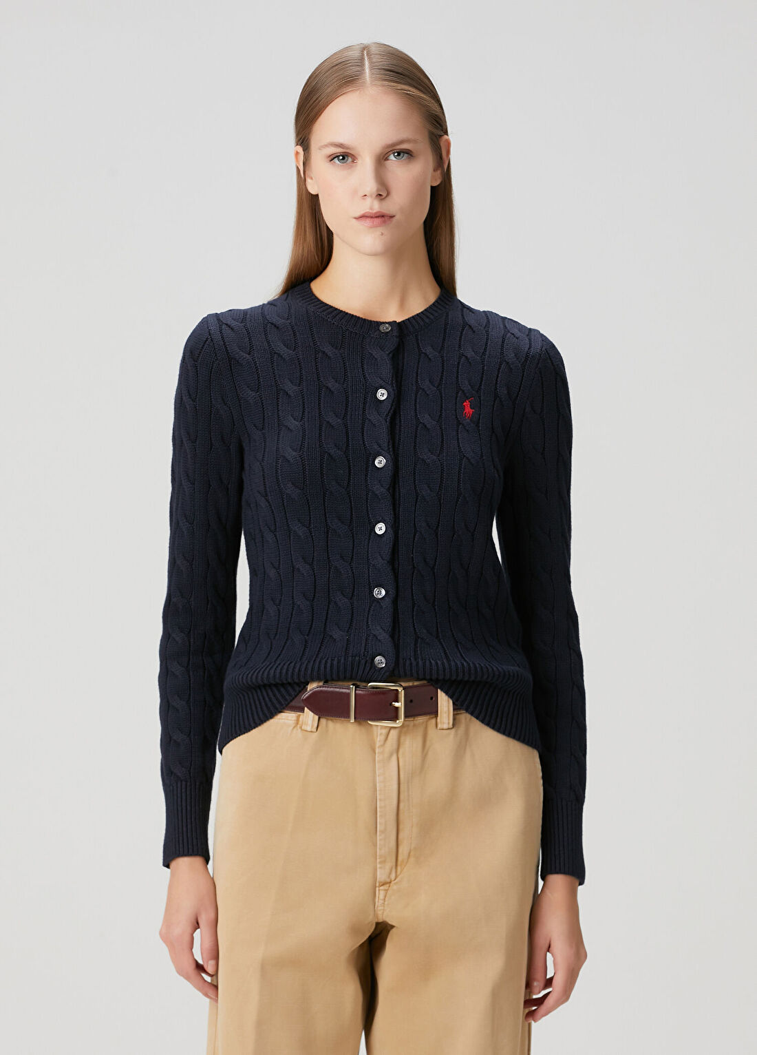 Polo Ralph Lauren Lacivert Saç Örgü Hırka