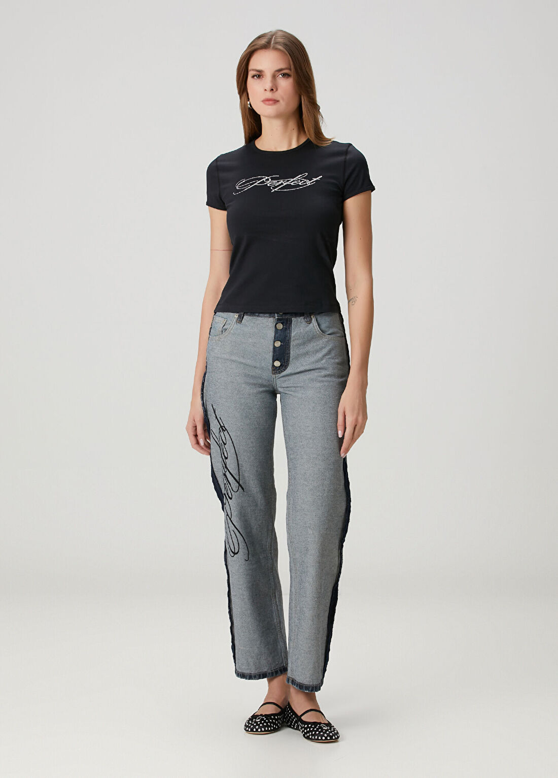Marc Jacobs Perfect Siyah T-shirt görsel 2