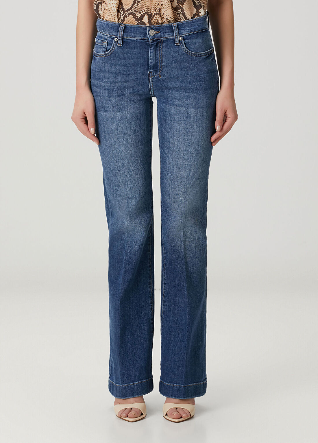 7 For All Mankind Dojo Mavi Jean Pantolon görsel 2