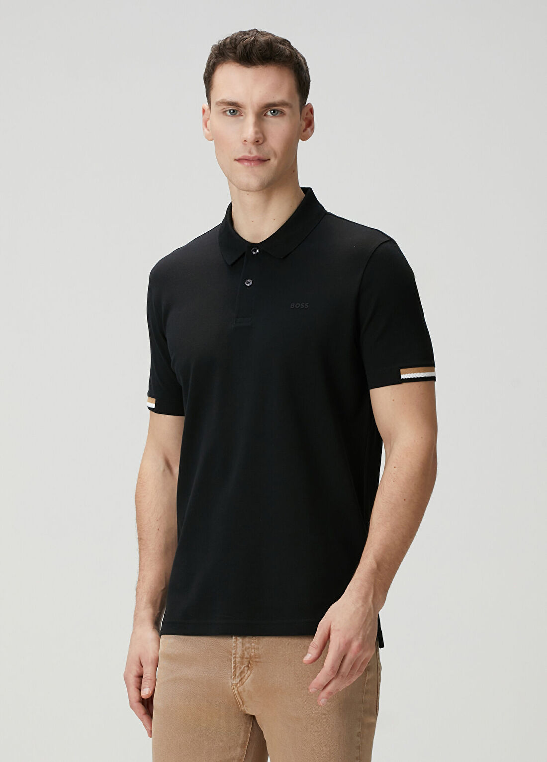Boss Parlay Siyah Polo Yaka T-shirt