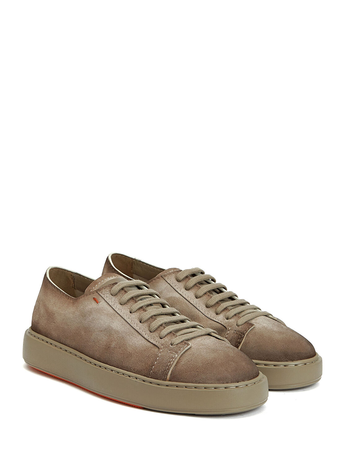 Santoni Bej Erkek Süet Sneaker görsel 2