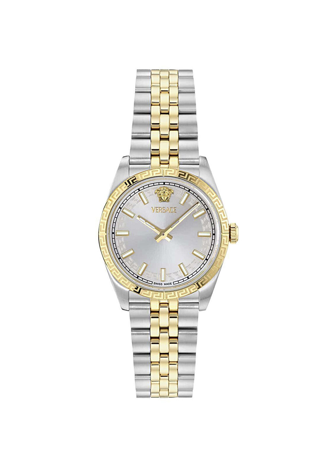 Versace VRSCVE5K00926 Millenyum Lady Altın Rengi Metalik Gri Çelik Kadın Kol Saati
