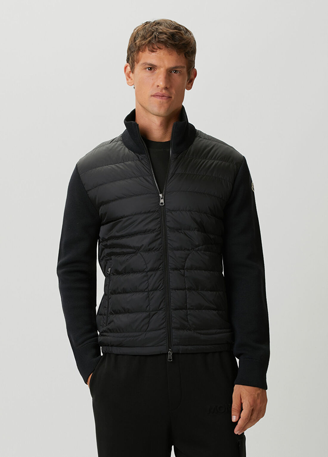 Moncler Siyah Yün Mont