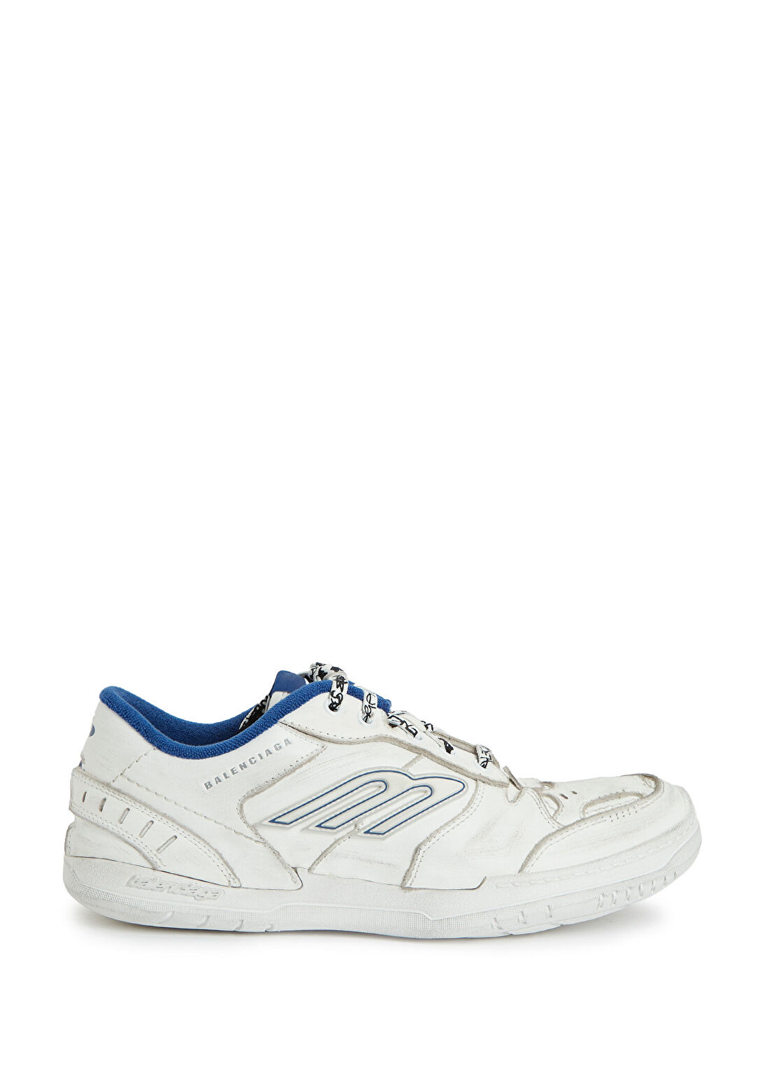 Balenciaga Hamptons Mavi Beyaz Erkek Deri Sneaker