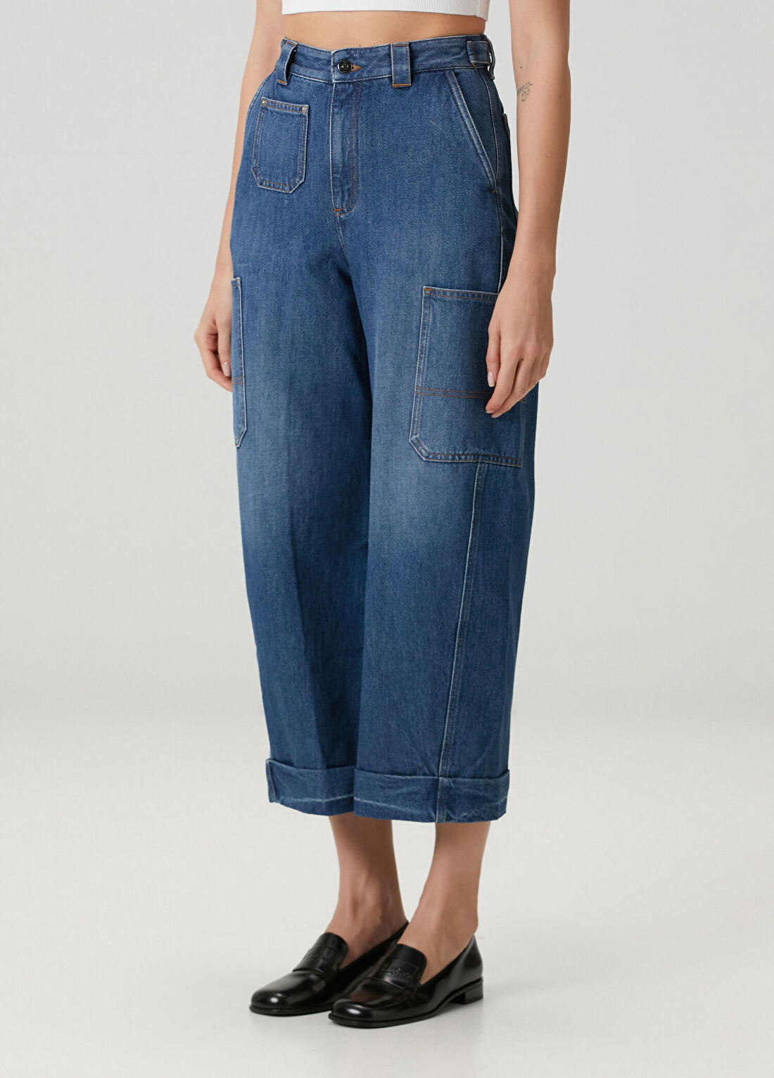 Givenchy Mavi Kargo Jean Pantolon görsel 3