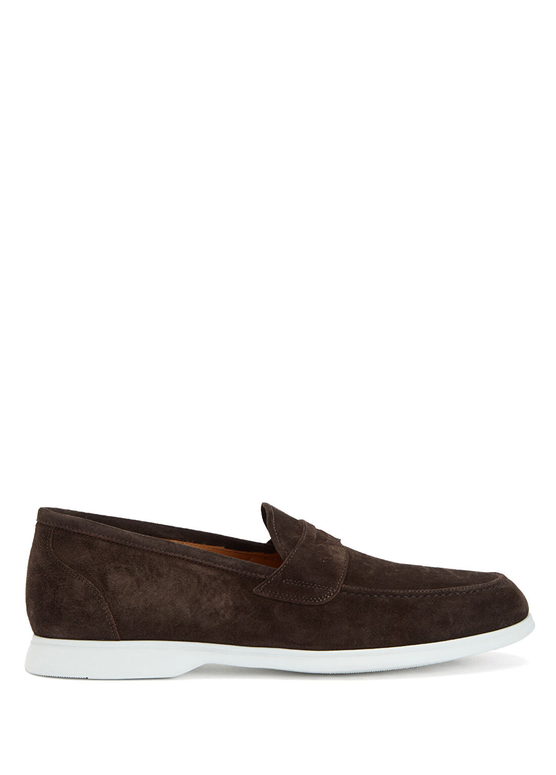 Kiton Koyu Kahverengi Erkek Süet Loafer