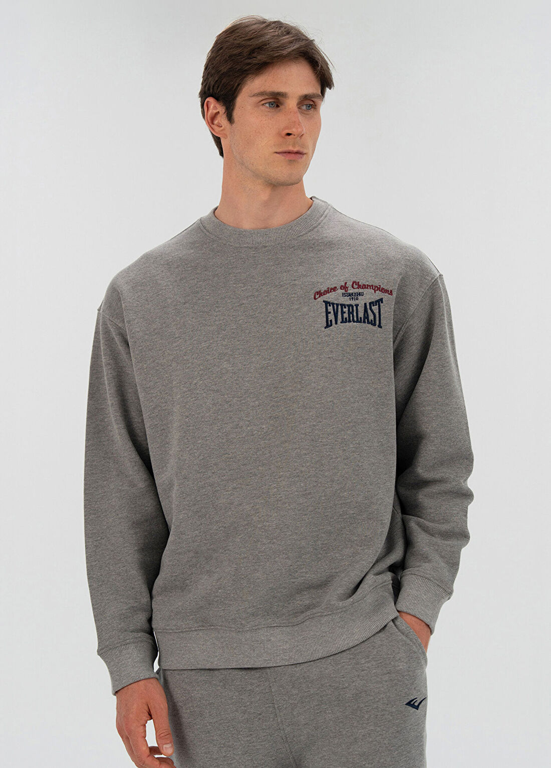 Everlast Heritage Champions Gri Unisex Spor Sweatshirt