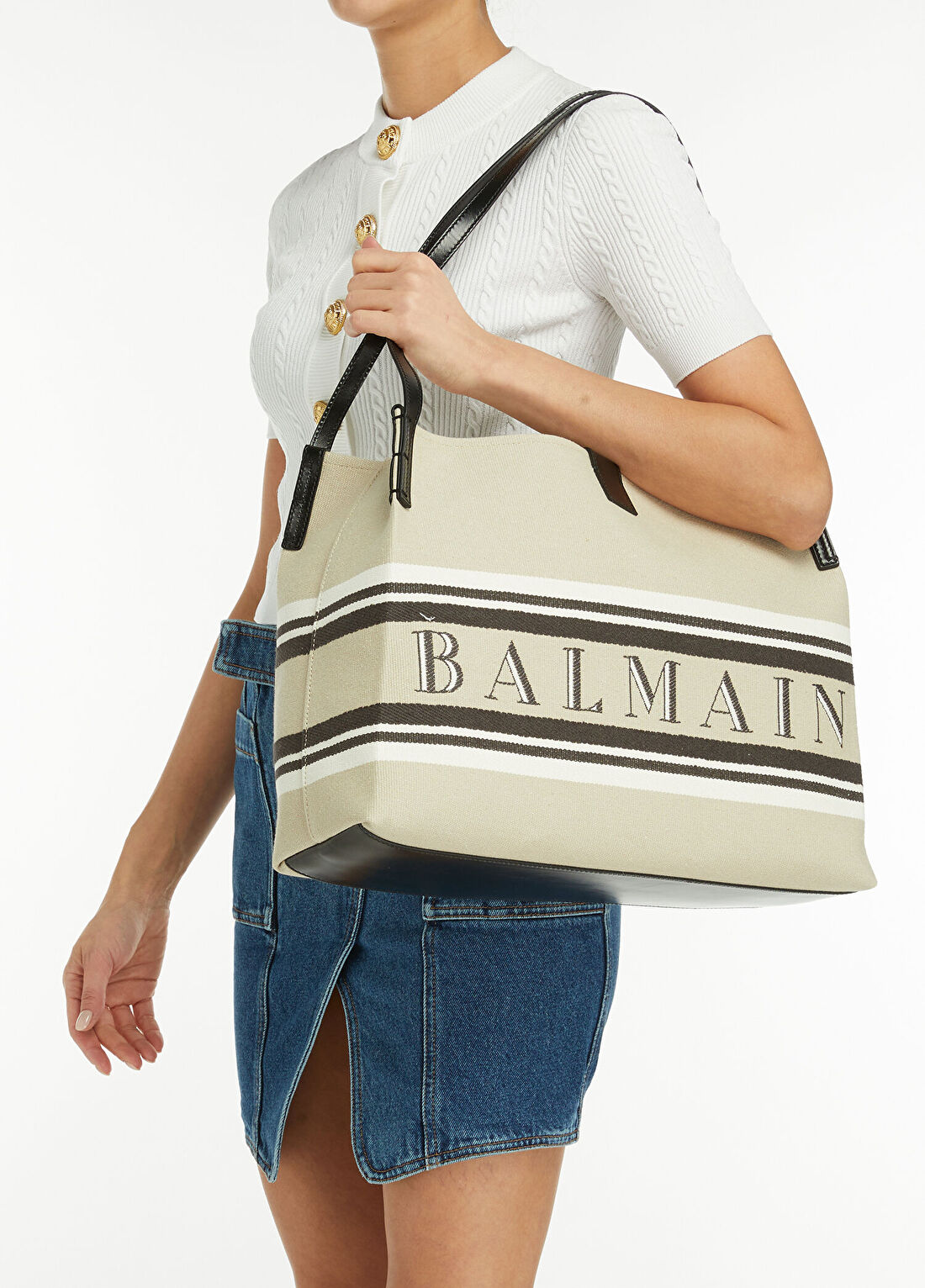 Balmain Release Medium Kadın Alışveriş Çantası görsel 2