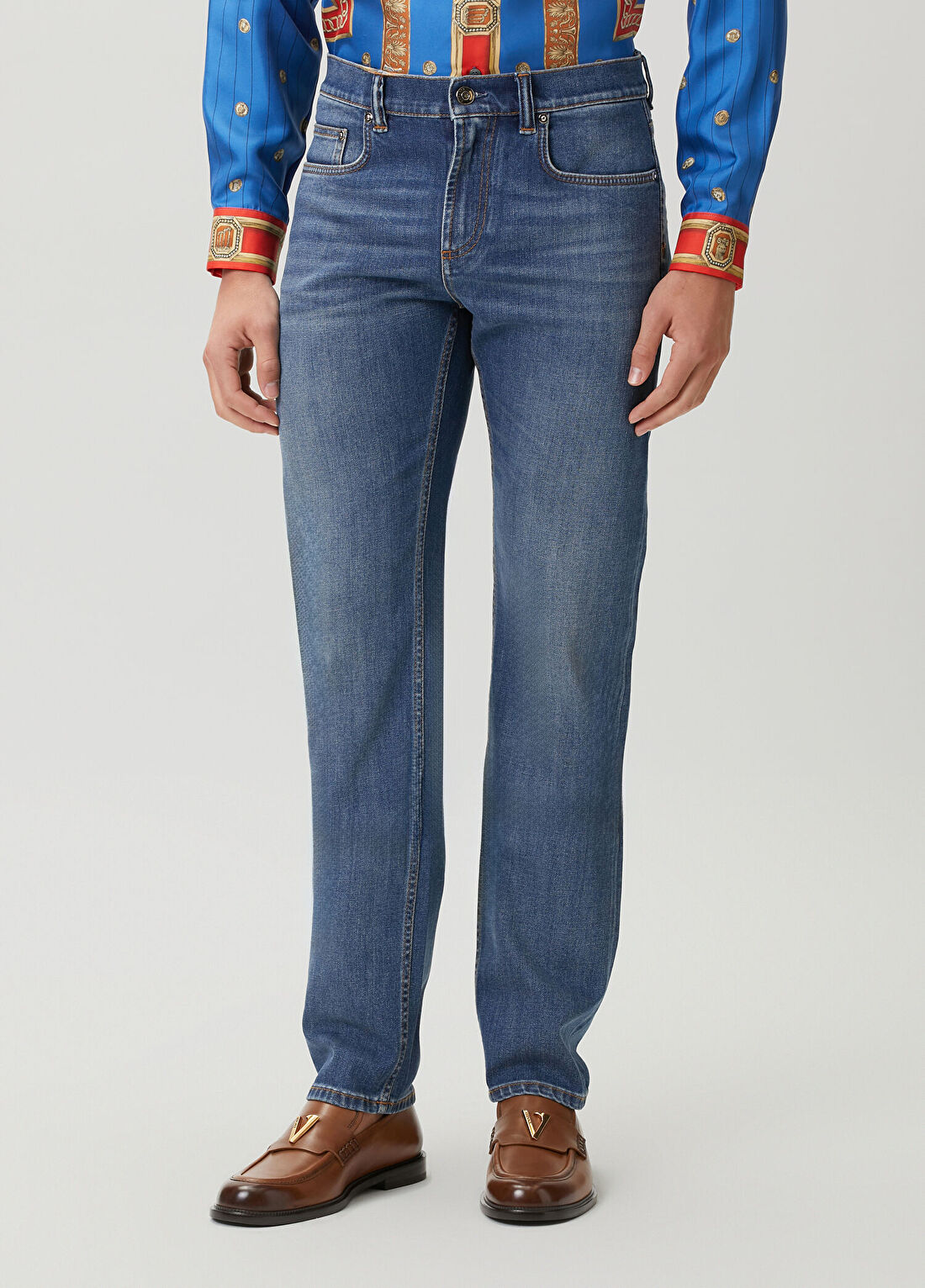 Versace Mavi Jean Pantolon görsel 2
