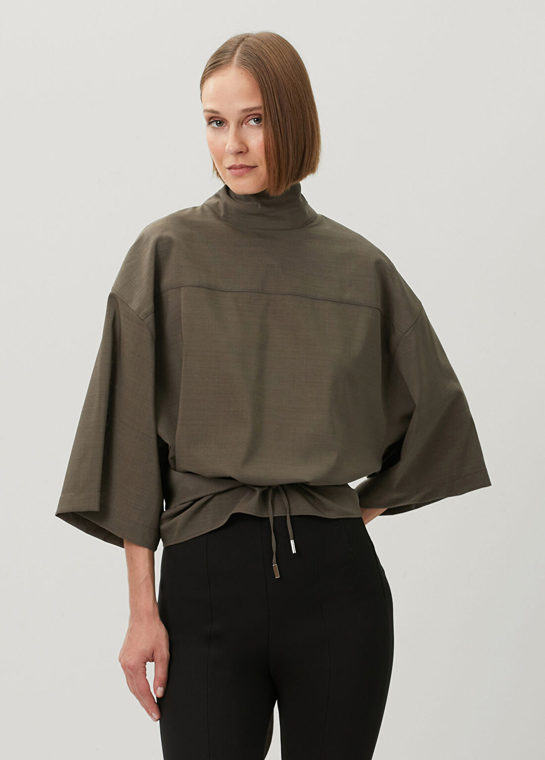 Jacquemus Havana Drapeli Yün Bluz görsel 3