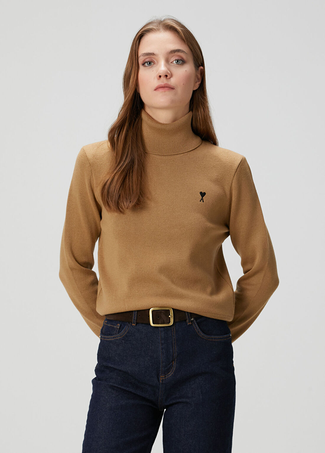 Ami Paris Camel Yün Kazak