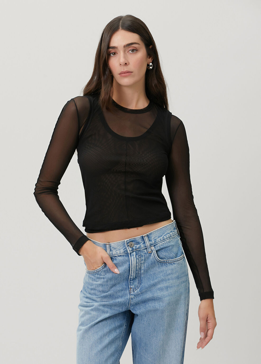 Helmut Lang Siyah Katmanlı Bluz