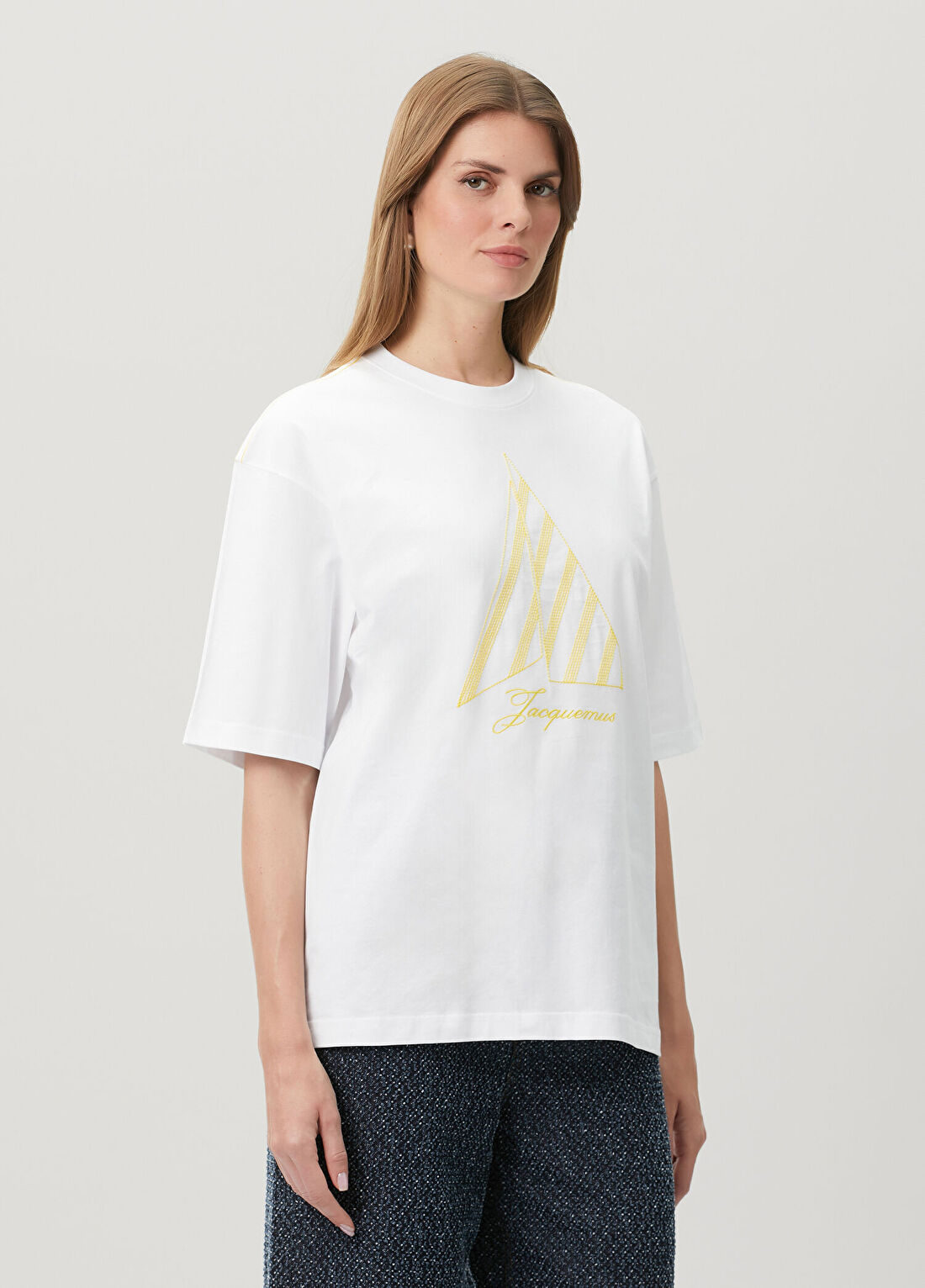 Jacquemus Beyaz Baskılı T-shirt görsel 3