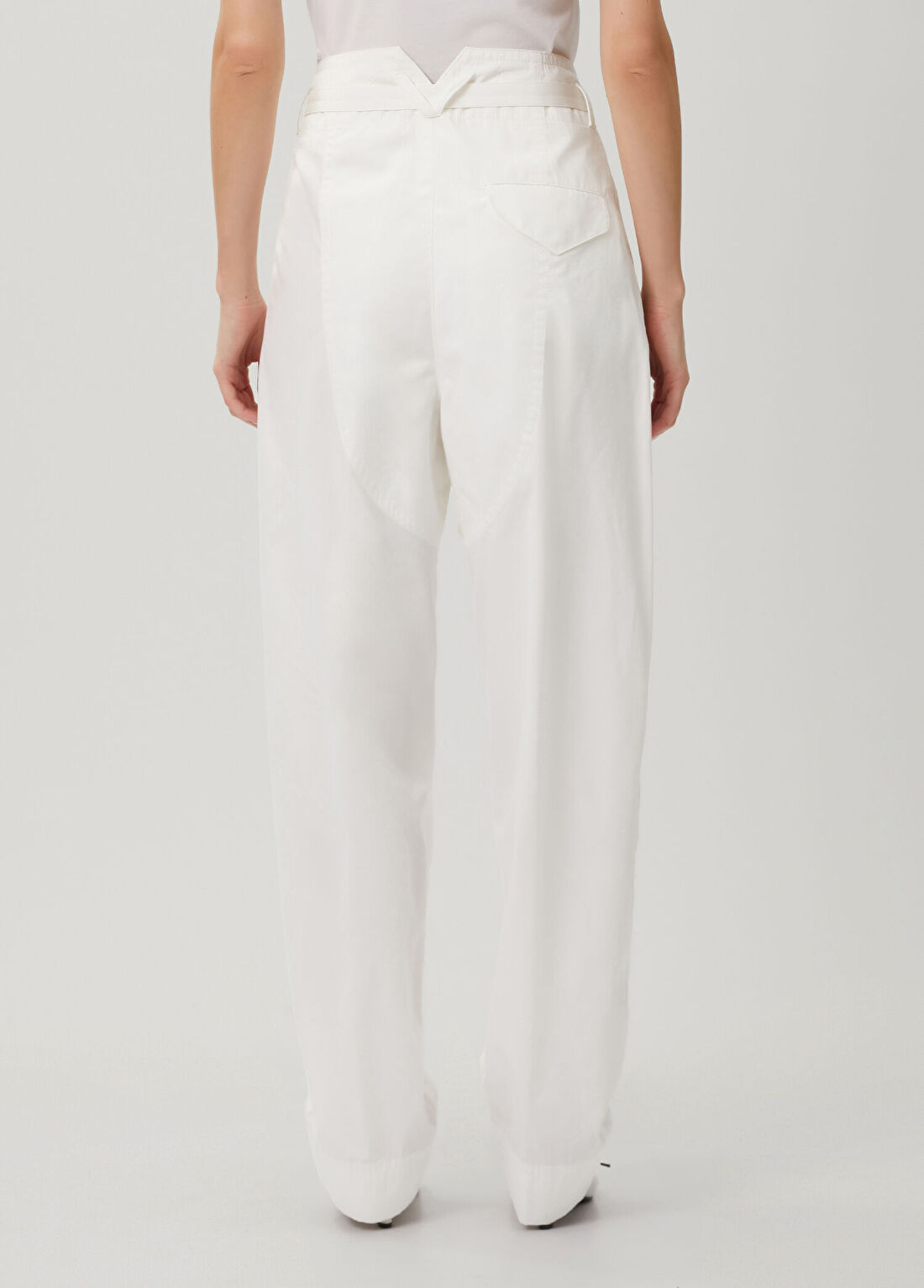 Bottega Veneta Beyaz Pileli Pantolon görsel 4