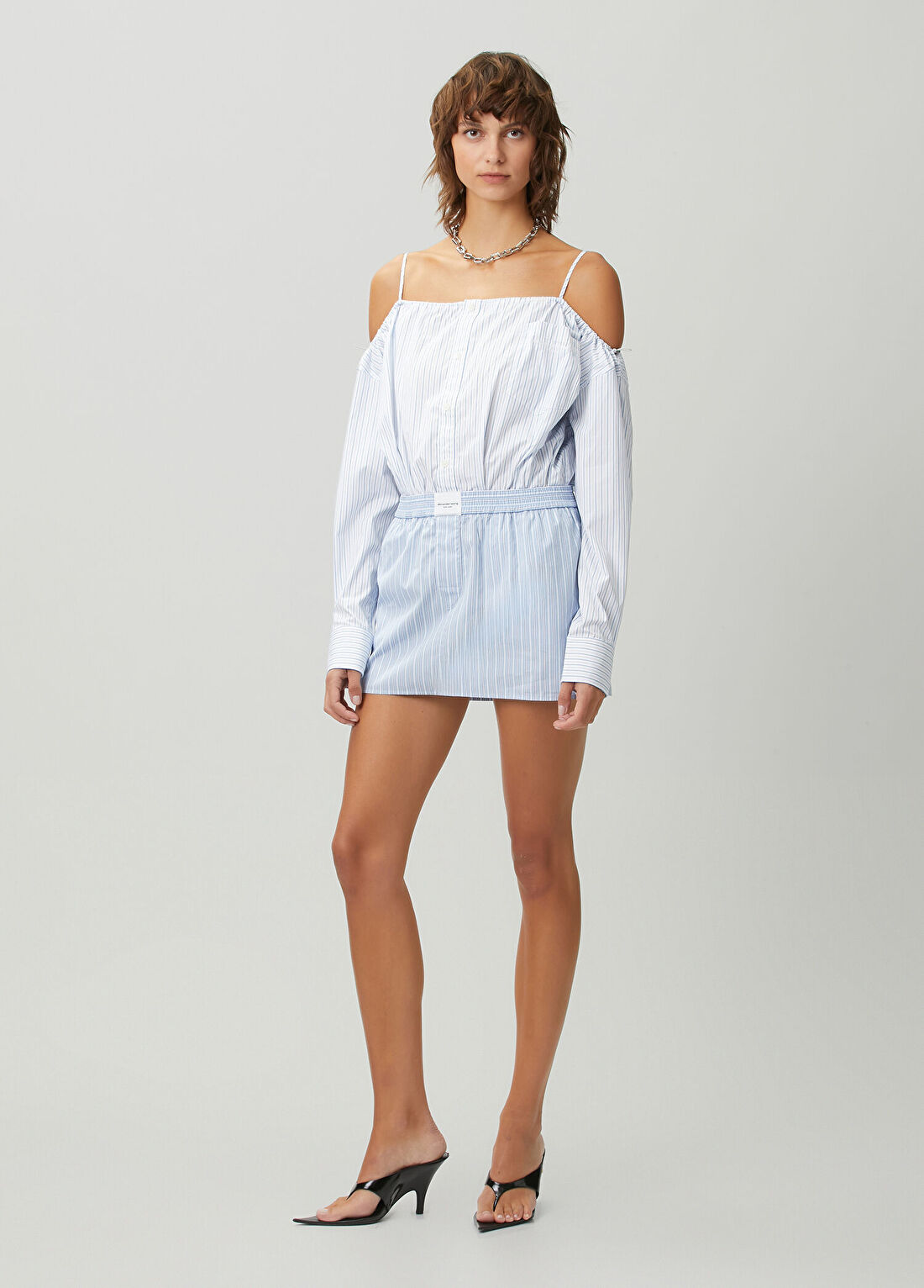 Alexander Wang Mavi Mini Elbise görsel 3