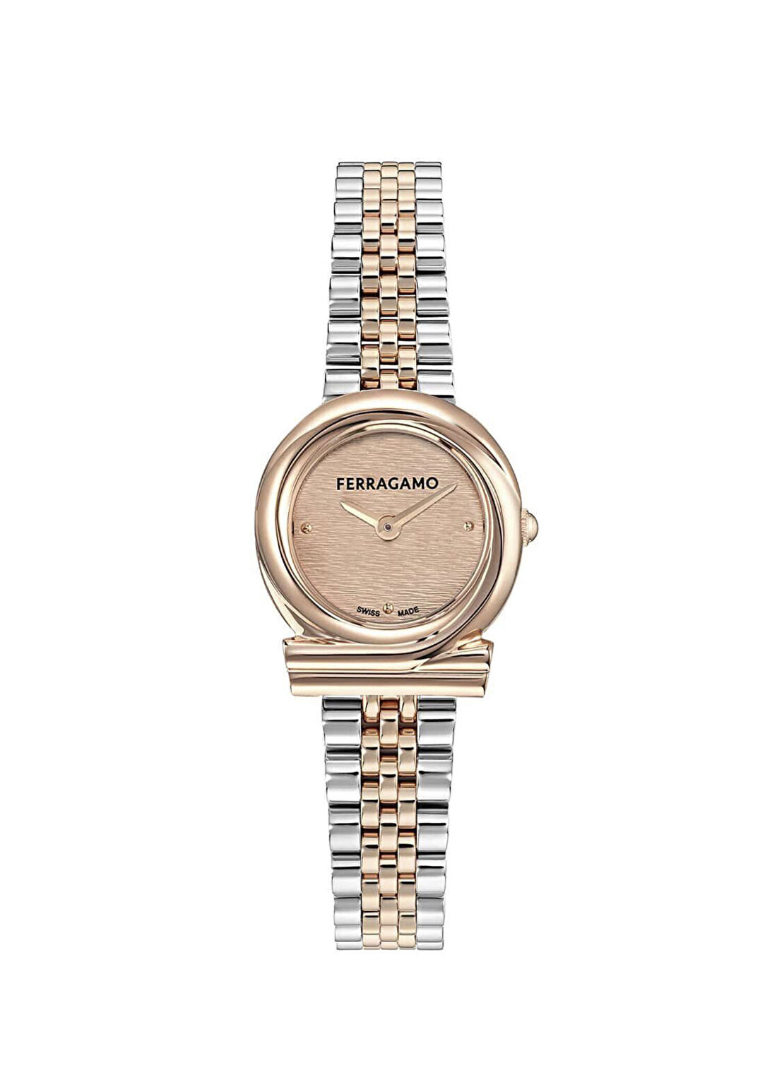Ferragamo SFNN00326 Metalik Gri Rose Gold Çelik Kadın Kol Saati