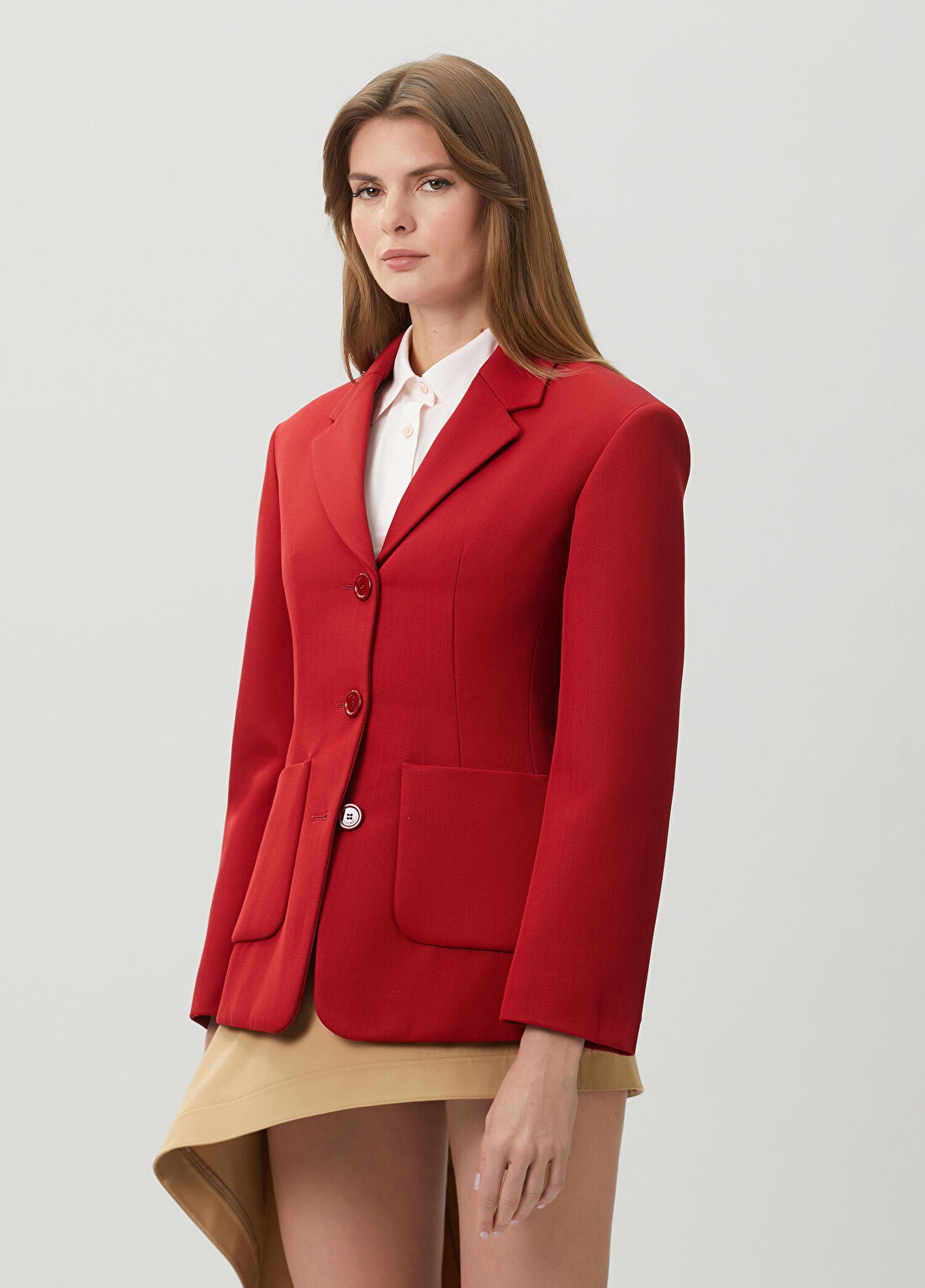 Loewe Small Fit Kırmızı Yün Ceket