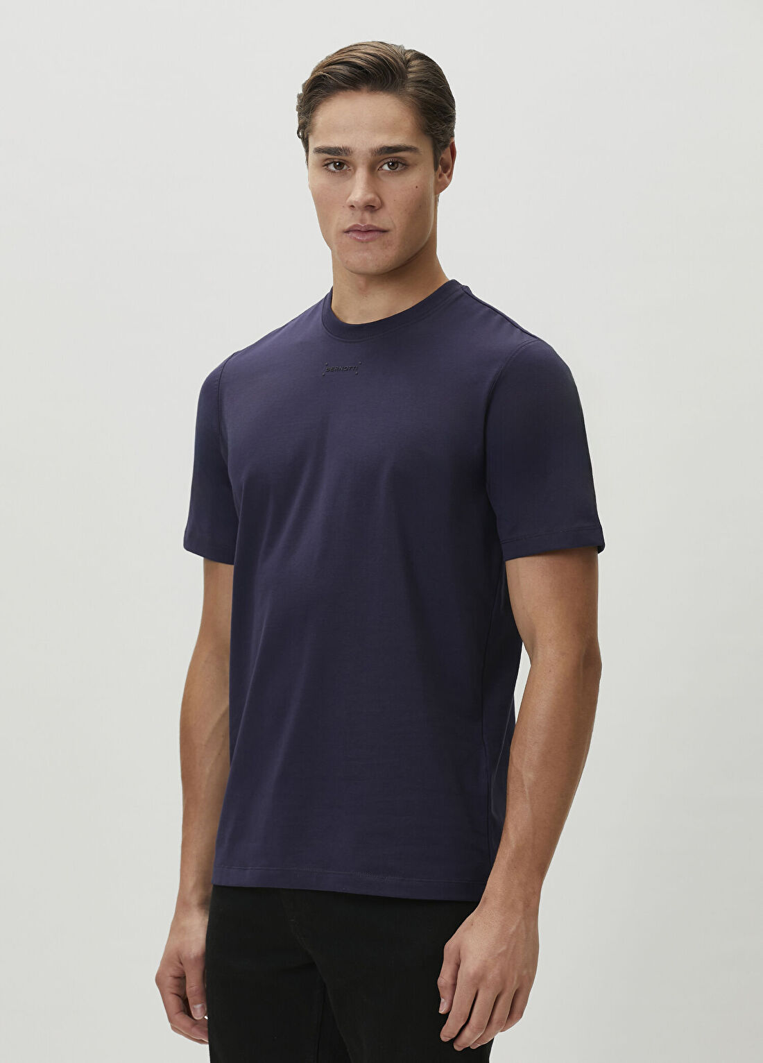 Bernotti Lacivert Basic T-shirt görsel 3