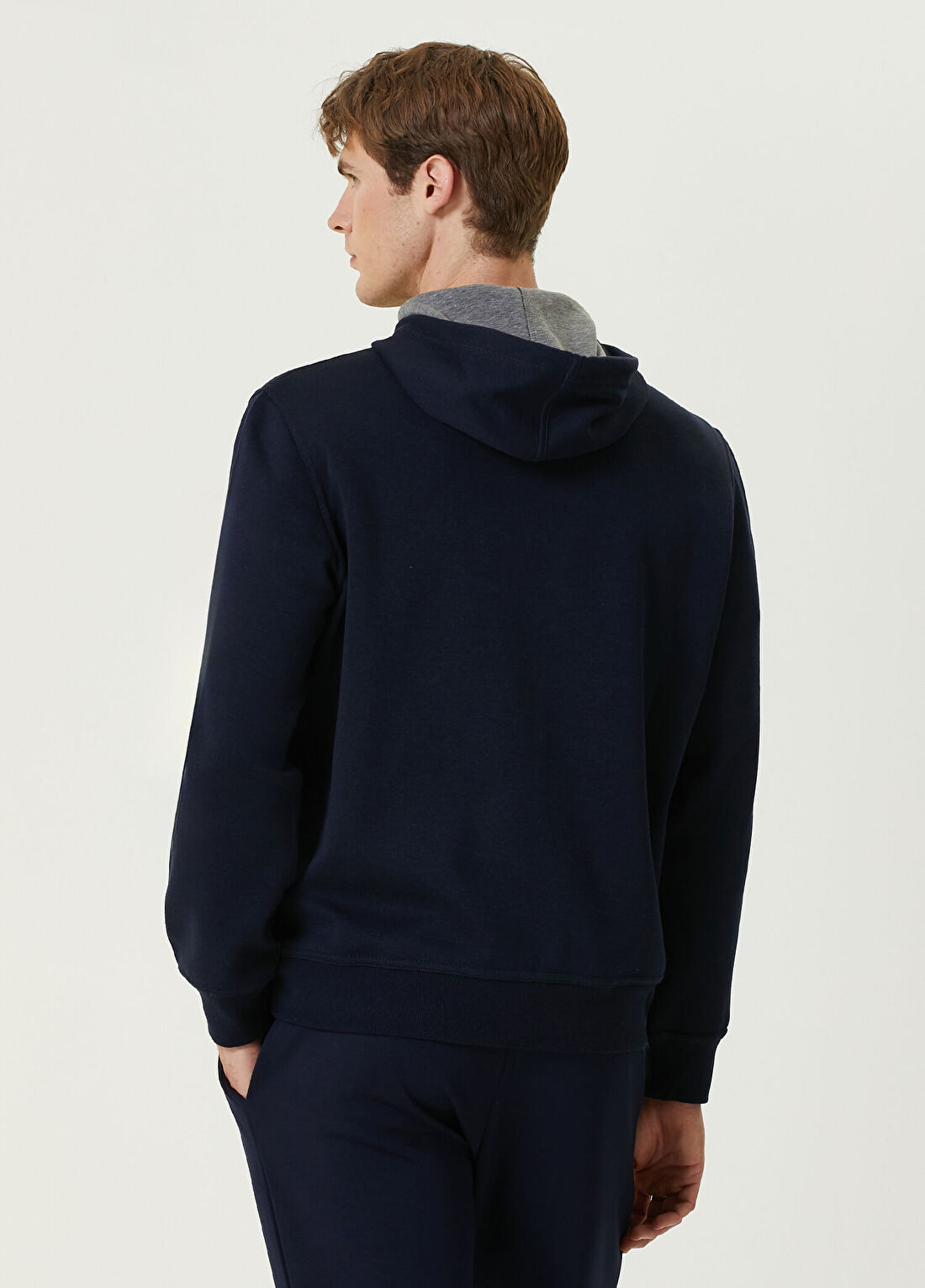 Brunello Cucinelli Lacivert Kapüşonlu Sweatshirt görsel 4