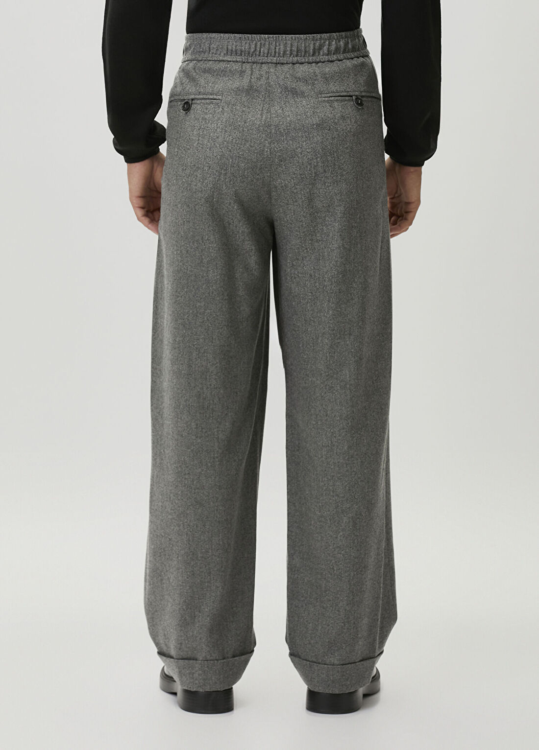 Giorgio Armani Gri Yün Pantolon görsel 3