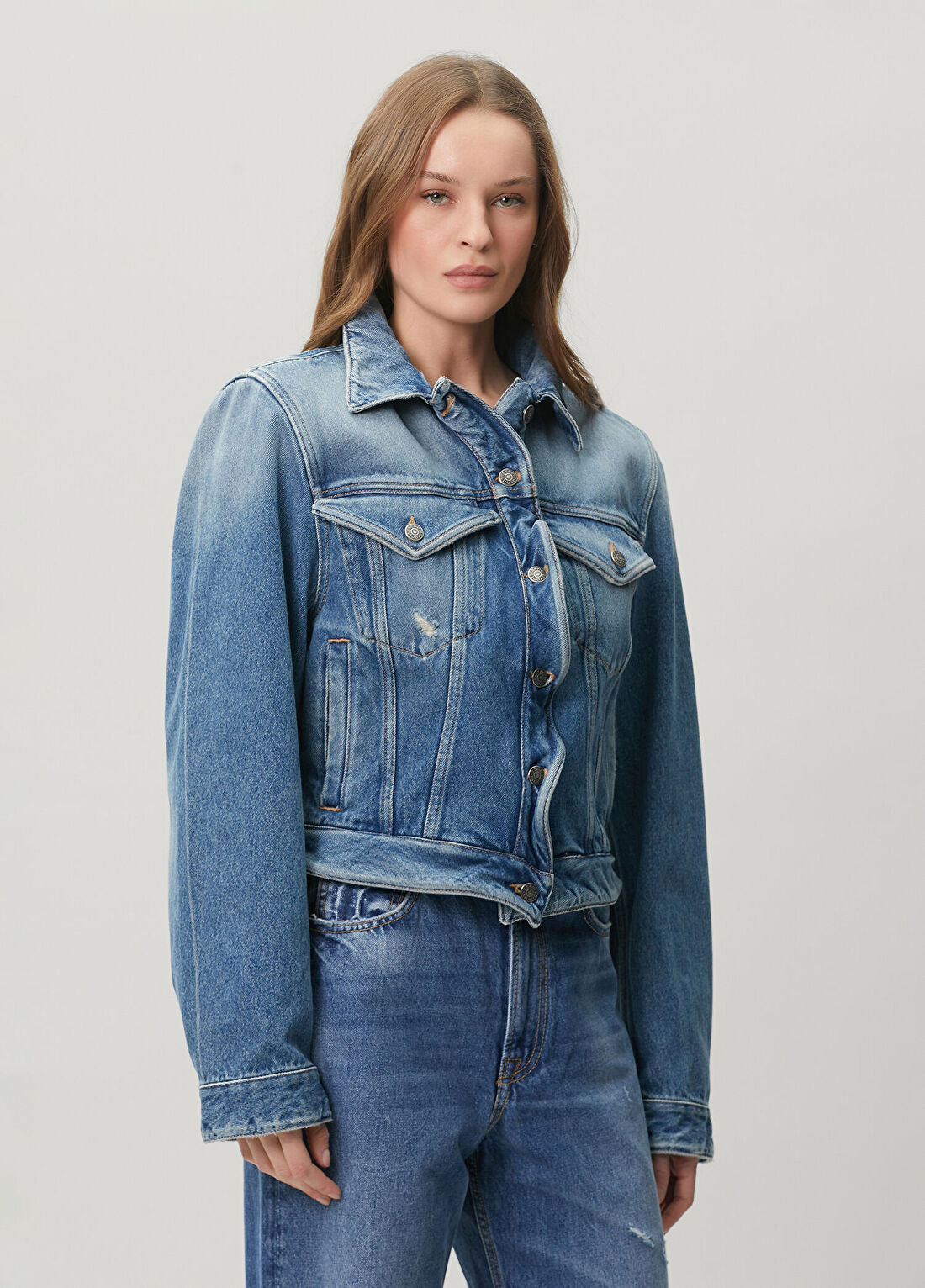 Acne Studios Mavi Denim Ceket görsel 3