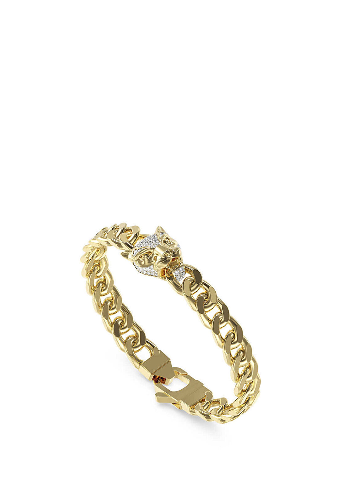 Guess JGUJUMB06083JWYGS Panther Altın Rengi Çelik Erkek Bileklik