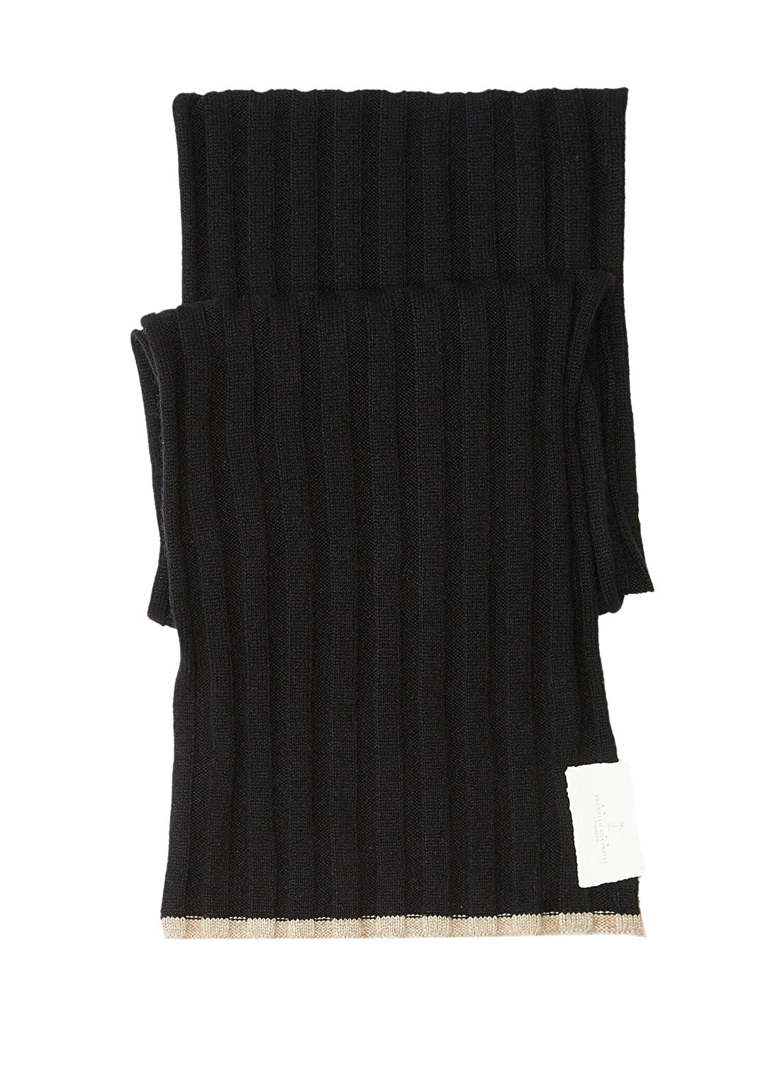 Brunello Cucinelli Siyah Erkek Kaşmir Atkı