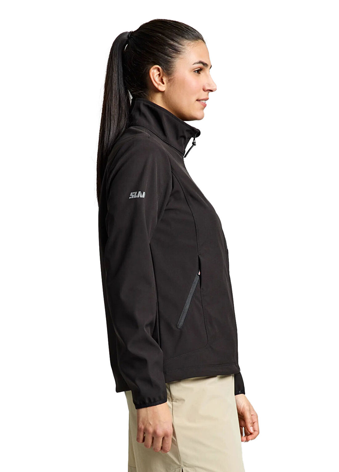 Slam Act Ws Softshell Siyah Kadın Spor Ceket görsel 2