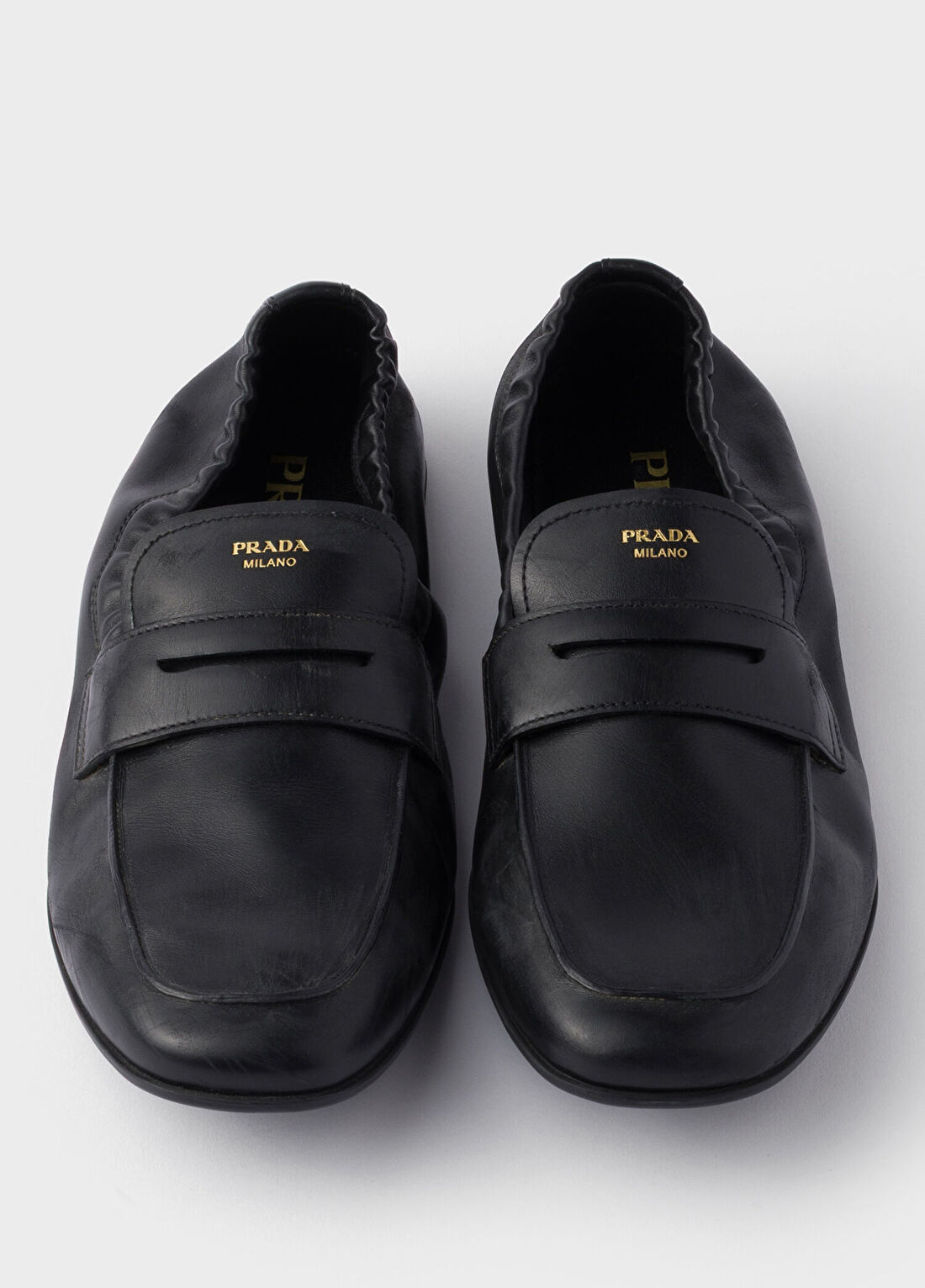 Prada Siyah Shuffle Eskitme Efektli Deri Kadın Makosen görsel 3
