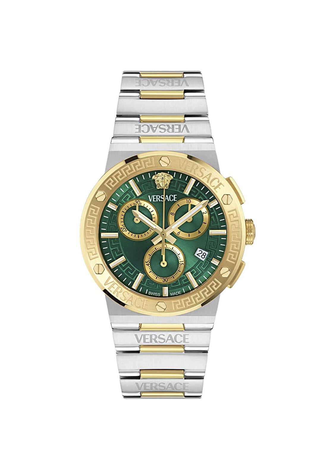 Versace VRSCVEKMA0425 Altın Rengi Metalik Gri Çelik Unisex Kol Saati