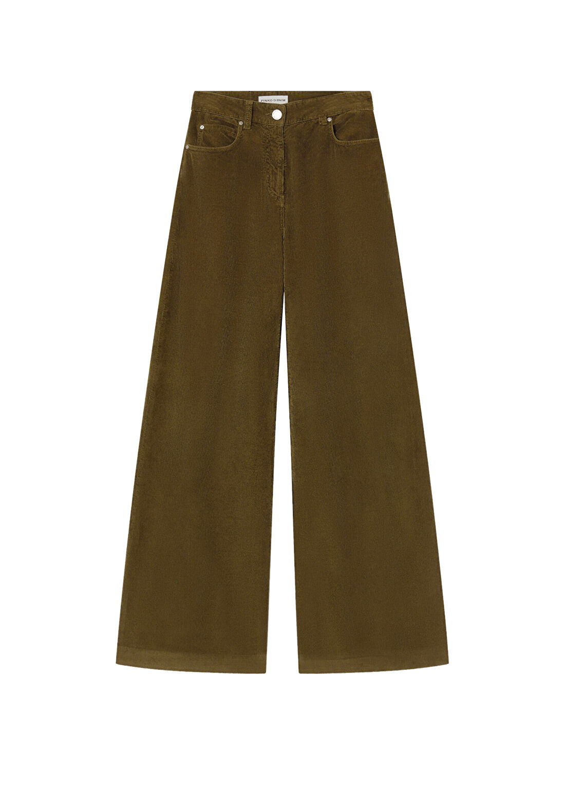 Pinko Wendy Haki Bol Paça Kadın Jean Pantolon