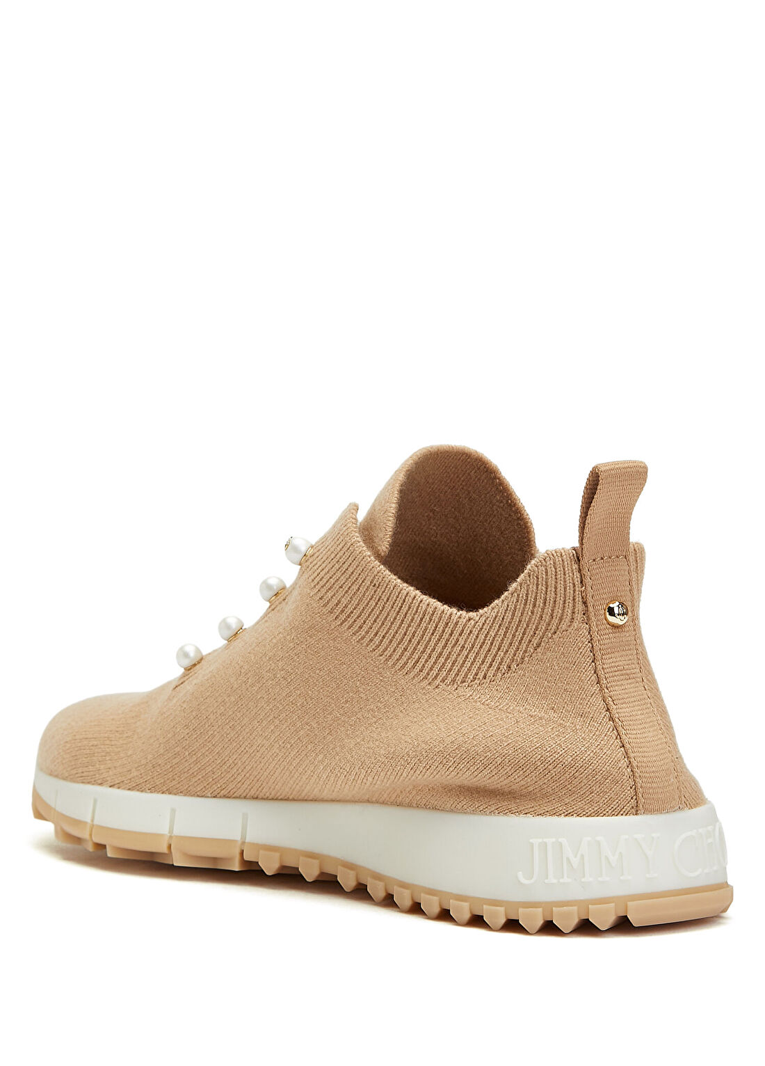 Jimmy Choo Veles Bej Kadın Kaşmir Sneaker görsel 3