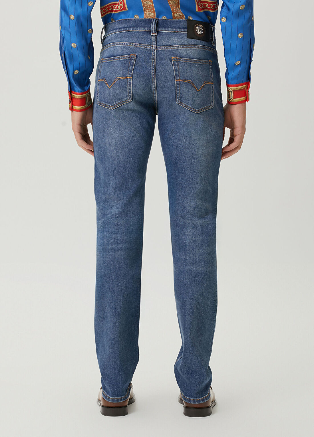 Versace Mavi Jean Pantolon görsel 3