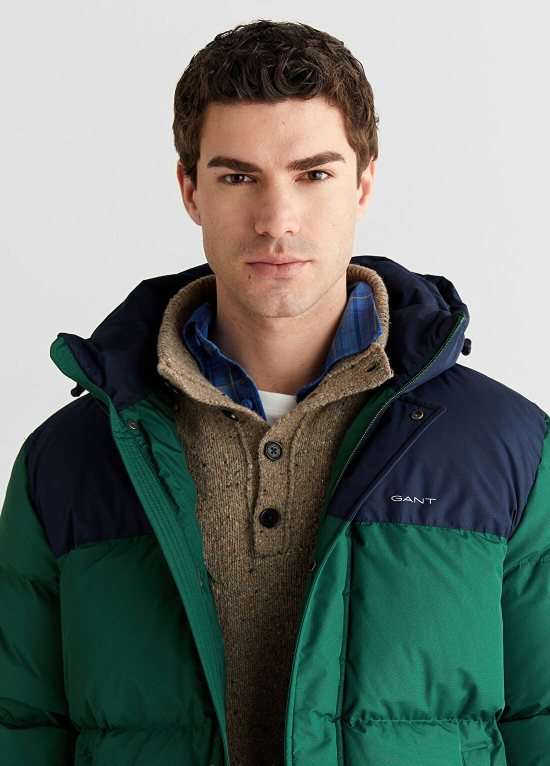 Gant Lacivert Regular Fit Fermuarlı Kapüşonlu Erkek Mont görsel 4