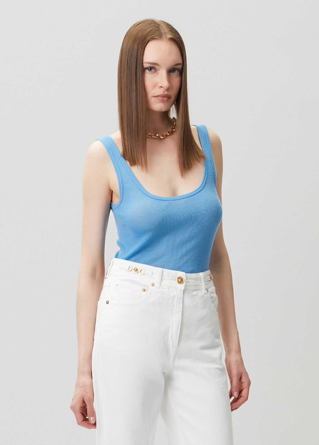 Versace Mavi Yün Atlet
