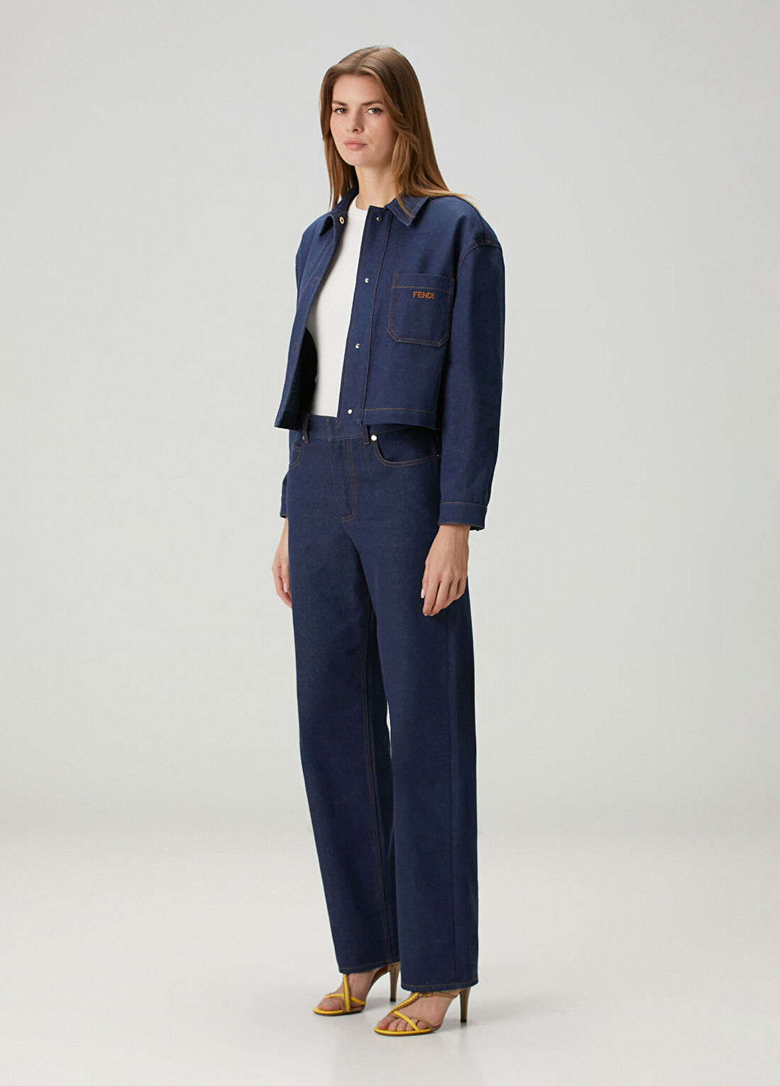Fendi Lacivert Denim Ceket görsel 2