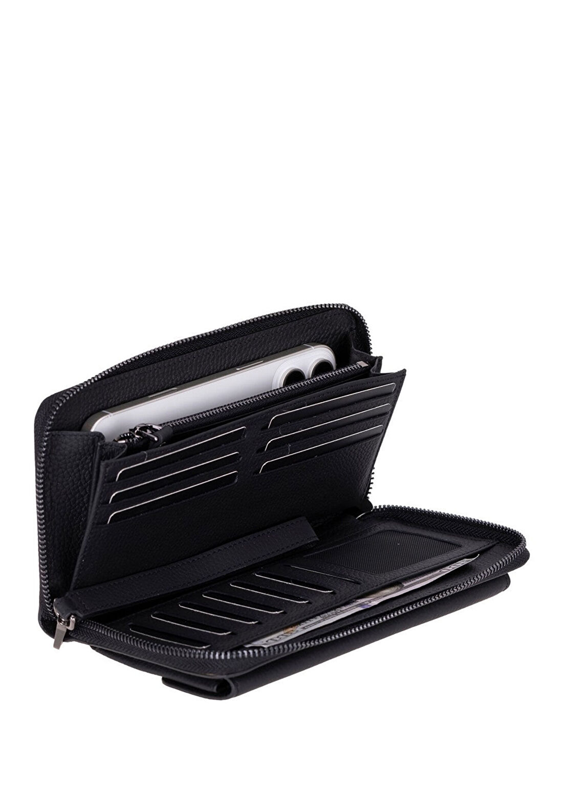 Bloominbag Aristo Siyah Deri Unisex Cüzdan görsel 2